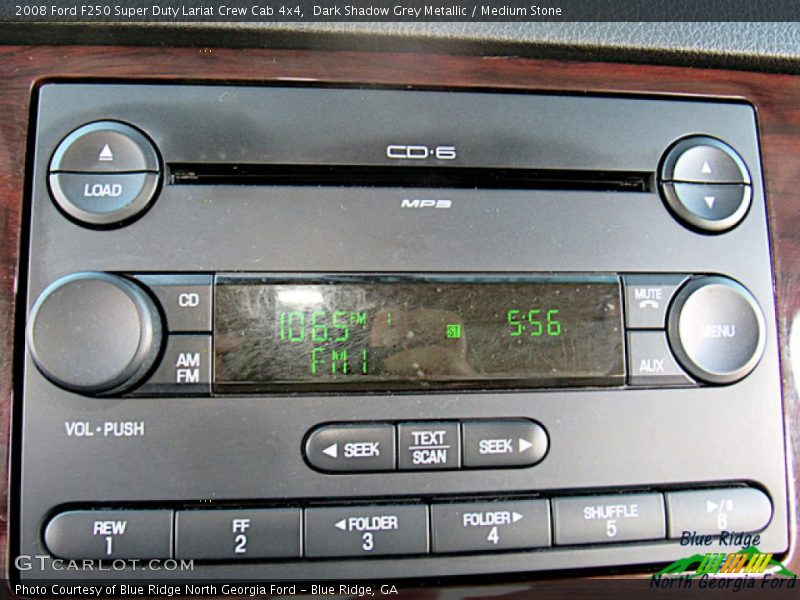 Dark Shadow Grey Metallic / Medium Stone 2008 Ford F250 Super Duty Lariat Crew Cab 4x4