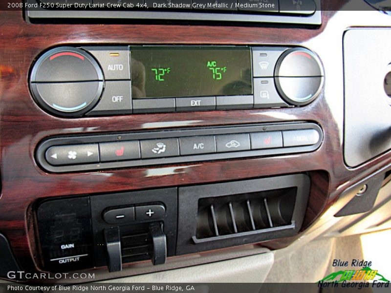 Dark Shadow Grey Metallic / Medium Stone 2008 Ford F250 Super Duty Lariat Crew Cab 4x4
