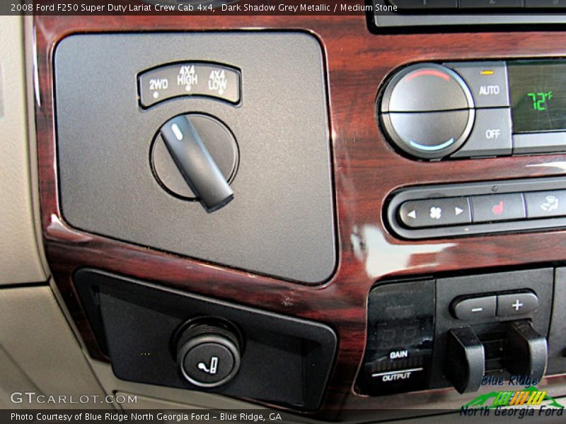 Dark Shadow Grey Metallic / Medium Stone 2008 Ford F250 Super Duty Lariat Crew Cab 4x4