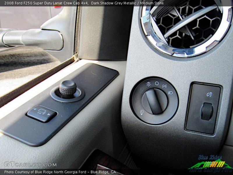 Dark Shadow Grey Metallic / Medium Stone 2008 Ford F250 Super Duty Lariat Crew Cab 4x4