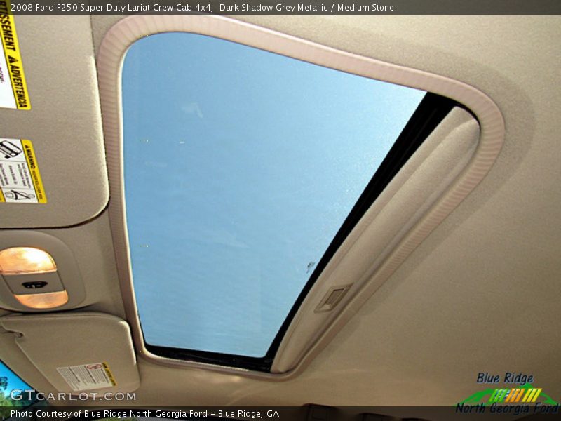Dark Shadow Grey Metallic / Medium Stone 2008 Ford F250 Super Duty Lariat Crew Cab 4x4
