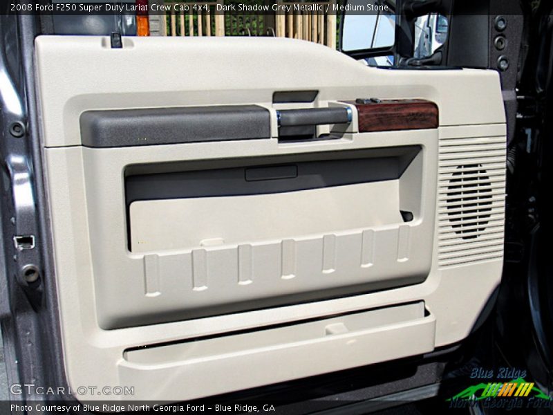 Dark Shadow Grey Metallic / Medium Stone 2008 Ford F250 Super Duty Lariat Crew Cab 4x4