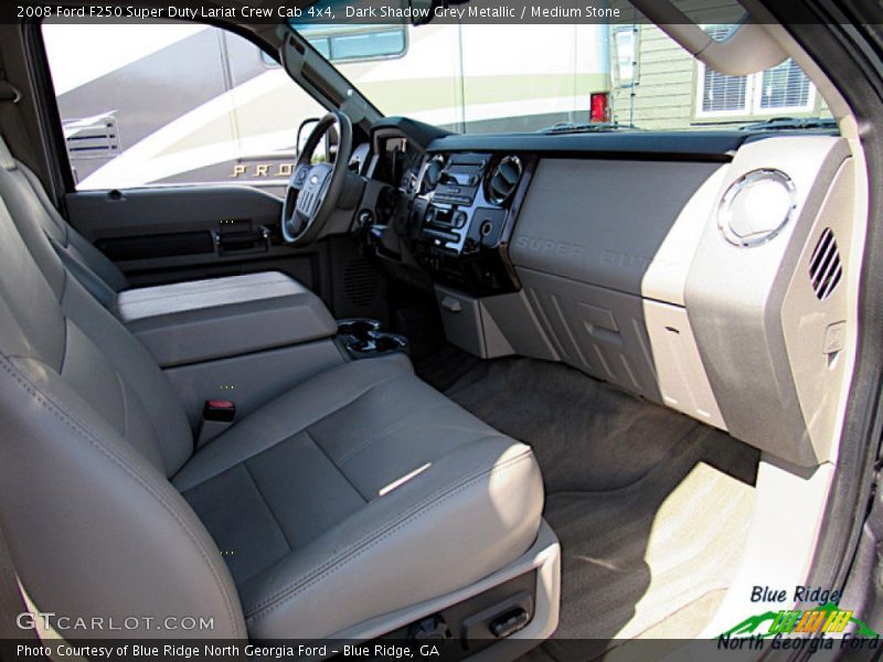Dark Shadow Grey Metallic / Medium Stone 2008 Ford F250 Super Duty Lariat Crew Cab 4x4