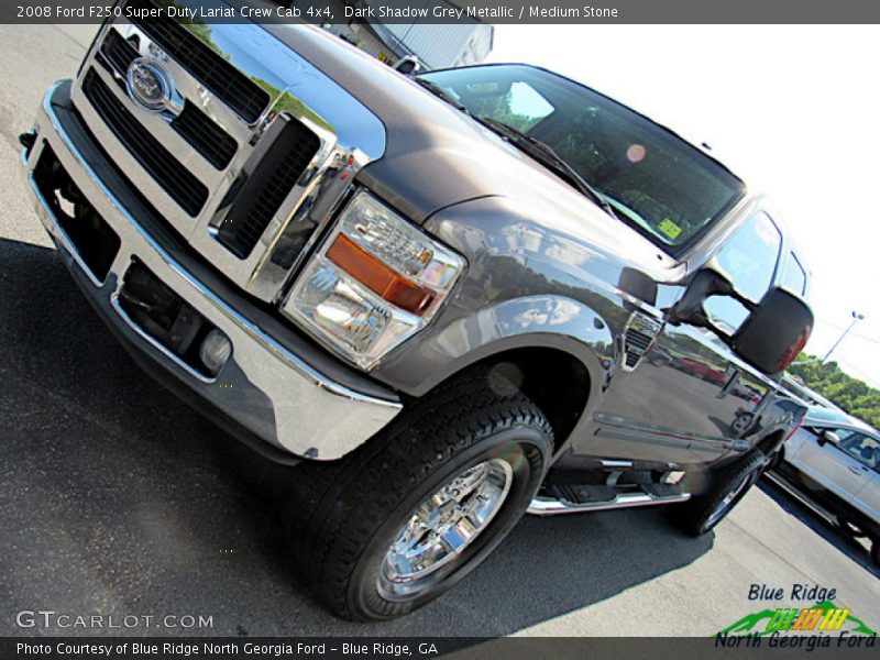 Dark Shadow Grey Metallic / Medium Stone 2008 Ford F250 Super Duty Lariat Crew Cab 4x4