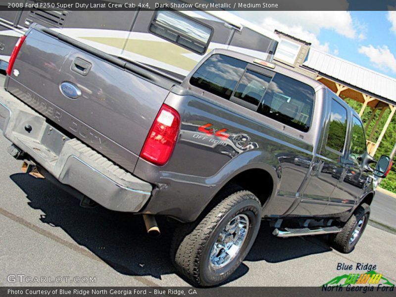 Dark Shadow Grey Metallic / Medium Stone 2008 Ford F250 Super Duty Lariat Crew Cab 4x4