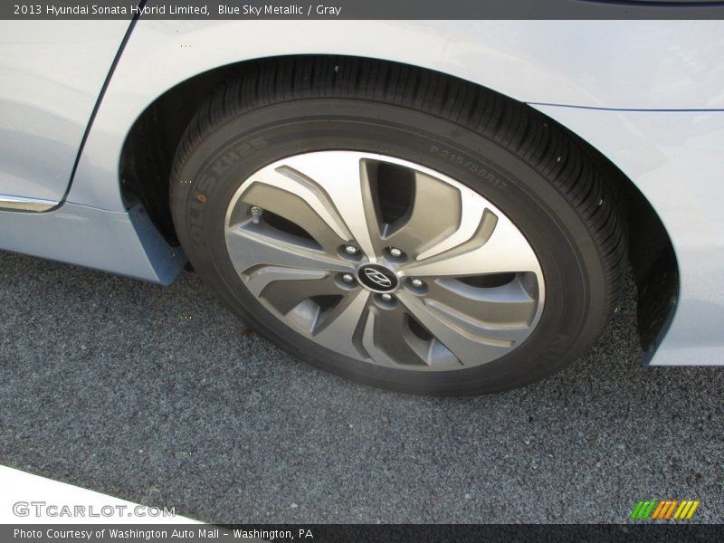 Blue Sky Metallic / Gray 2013 Hyundai Sonata Hybrid Limited