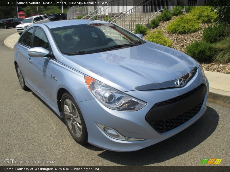 Blue Sky Metallic / Gray 2013 Hyundai Sonata Hybrid Limited