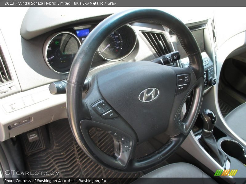 Blue Sky Metallic / Gray 2013 Hyundai Sonata Hybrid Limited