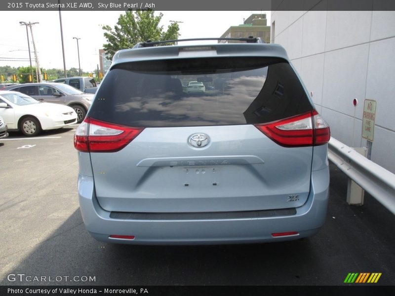 Sky Blue Pearl / Ash 2015 Toyota Sienna XLE AWD