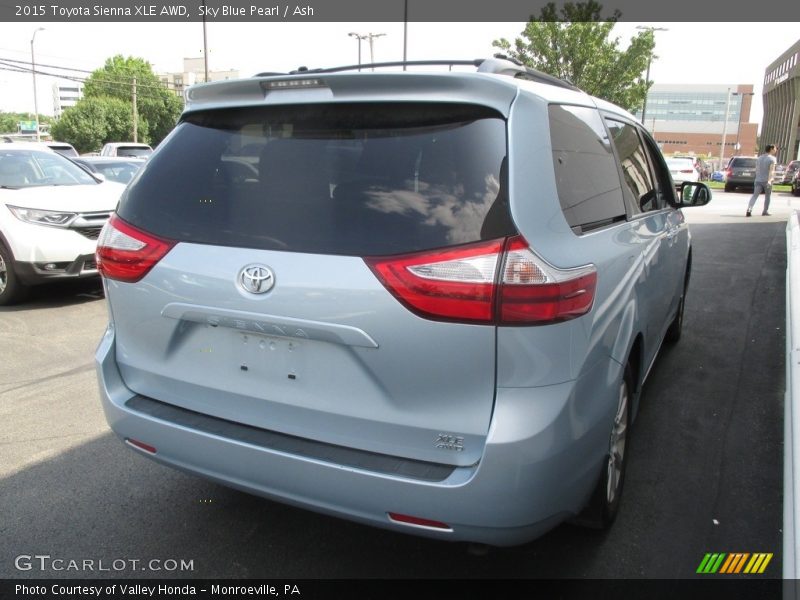 Sky Blue Pearl / Ash 2015 Toyota Sienna XLE AWD