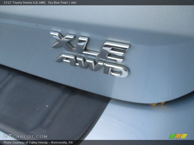 Sky Blue Pearl / Ash 2015 Toyota Sienna XLE AWD