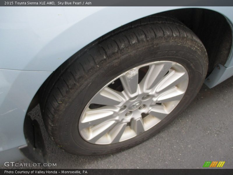 Sky Blue Pearl / Ash 2015 Toyota Sienna XLE AWD