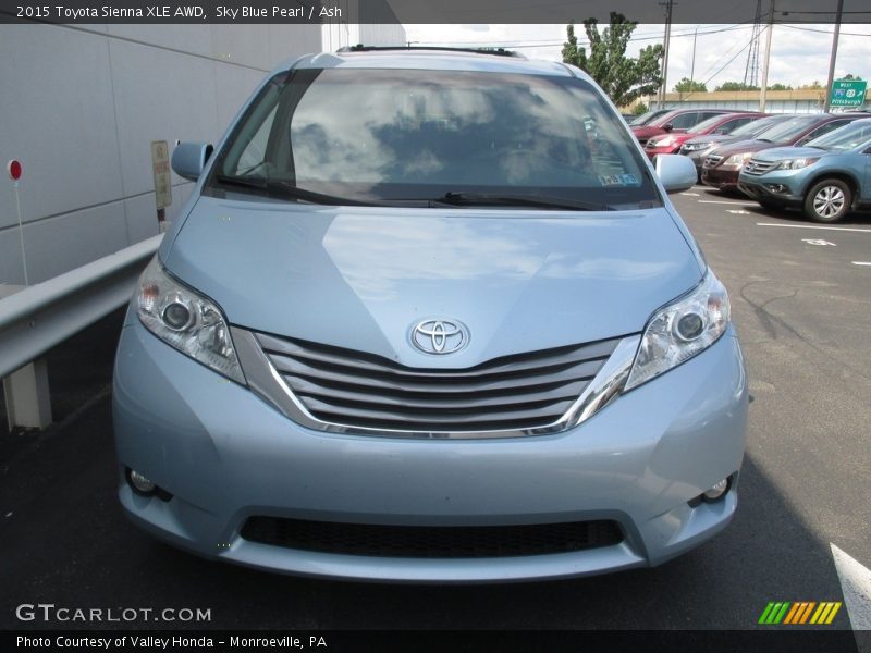 Sky Blue Pearl / Ash 2015 Toyota Sienna XLE AWD
