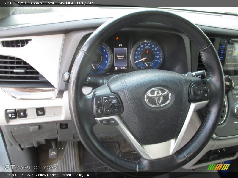 Sky Blue Pearl / Ash 2015 Toyota Sienna XLE AWD