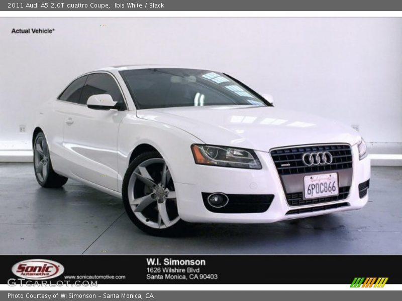 Ibis White / Black 2011 Audi A5 2.0T quattro Coupe