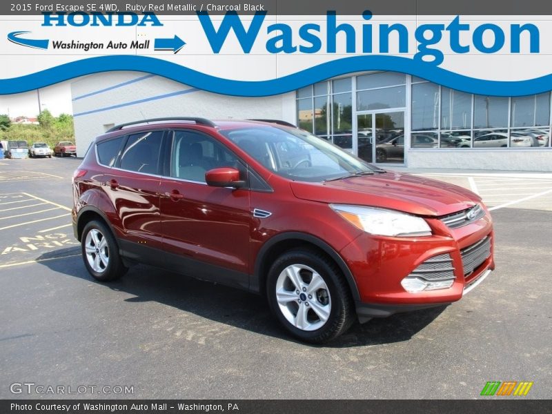 Ruby Red Metallic / Charcoal Black 2015 Ford Escape SE 4WD