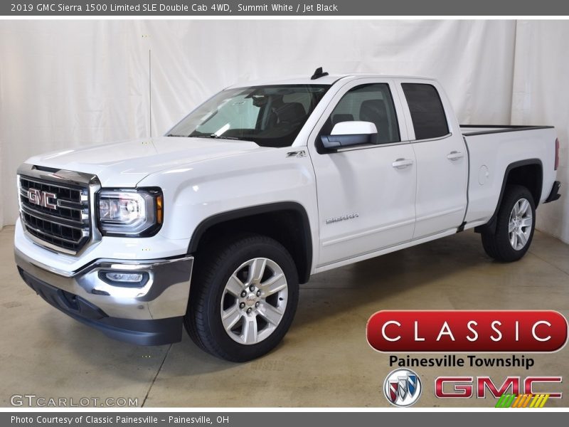 Summit White / Jet Black 2019 GMC Sierra 1500 Limited SLE Double Cab 4WD