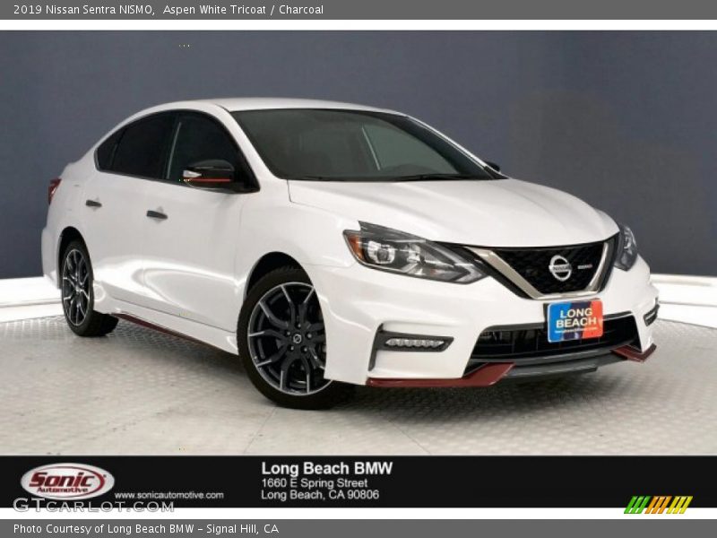 Aspen White Tricoat / Charcoal 2019 Nissan Sentra NISMO