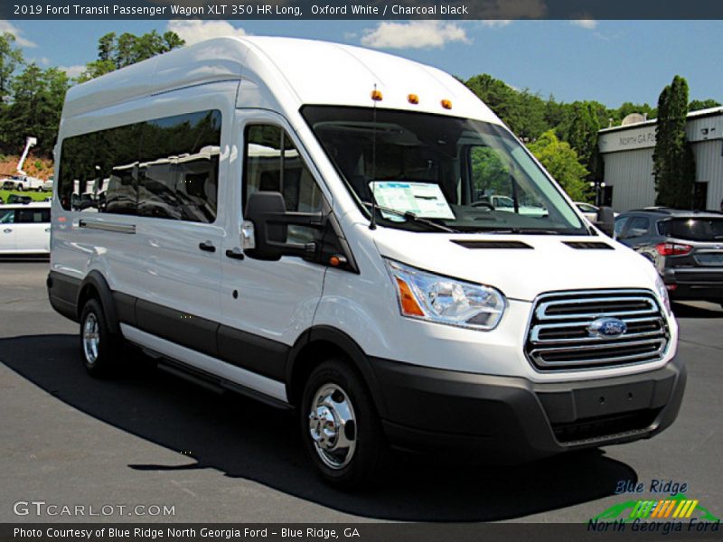Oxford White / Charcoal black 2019 Ford Transit Passenger Wagon XLT 350 HR Long