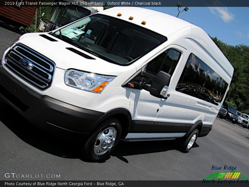Oxford White / Charcoal black 2019 Ford Transit Passenger Wagon XLT 350 HR Long