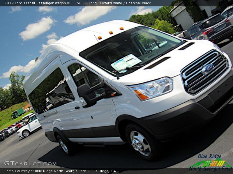 Oxford White / Charcoal black 2019 Ford Transit Passenger Wagon XLT 350 HR Long