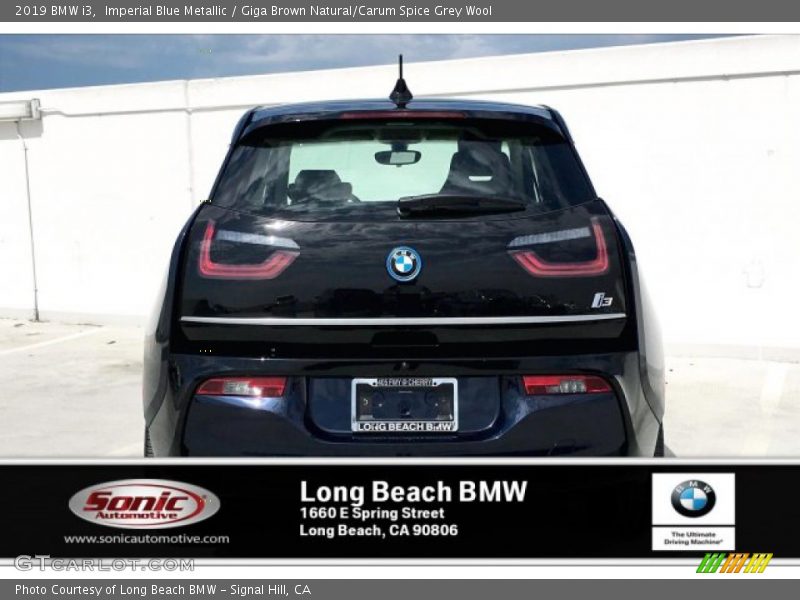 Imperial Blue Metallic / Giga Brown Natural/Carum Spice Grey Wool 2019 BMW i3