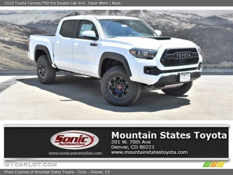 Super White / Black 2019 Toyota Tacoma TRD Pro Double Cab 4x4