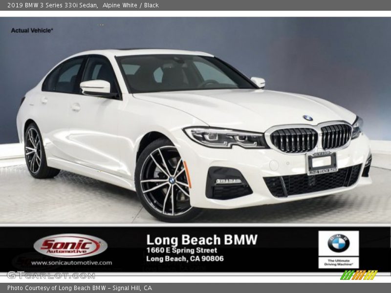 Alpine White / Black 2019 BMW 3 Series 330i Sedan