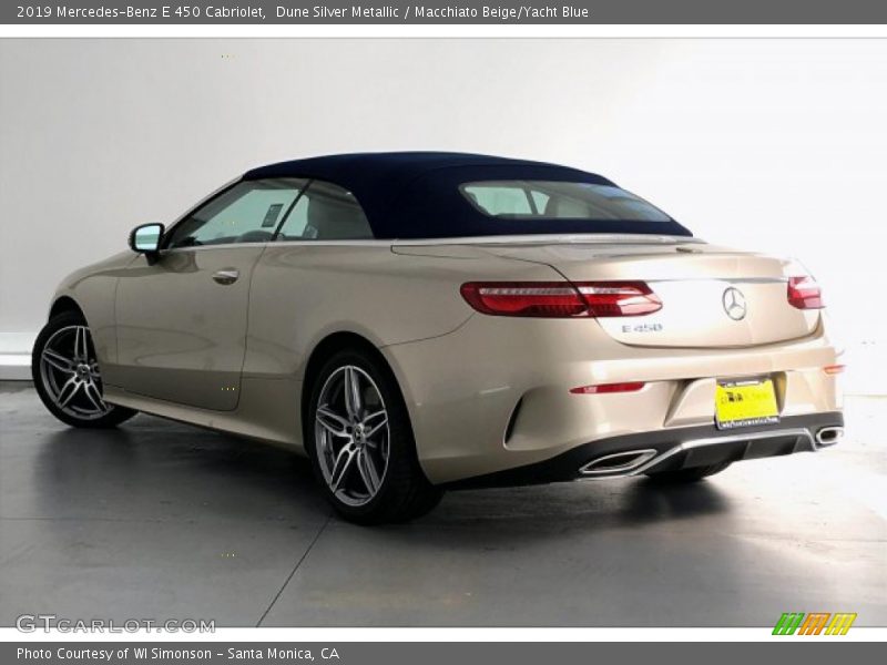 Dune Silver Metallic / Macchiato Beige/Yacht Blue 2019 Mercedes-Benz E 450 Cabriolet