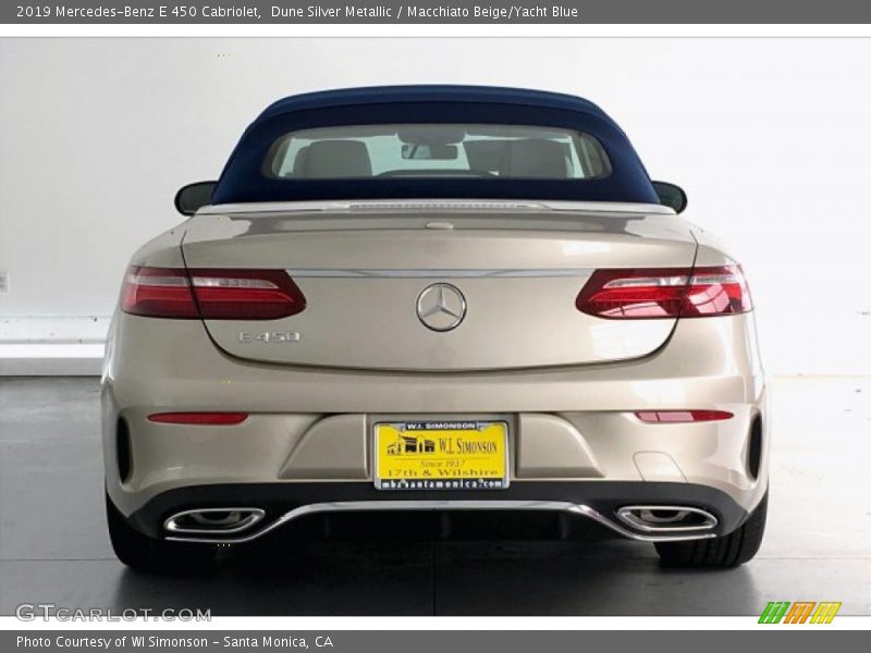 Dune Silver Metallic / Macchiato Beige/Yacht Blue 2019 Mercedes-Benz E 450 Cabriolet