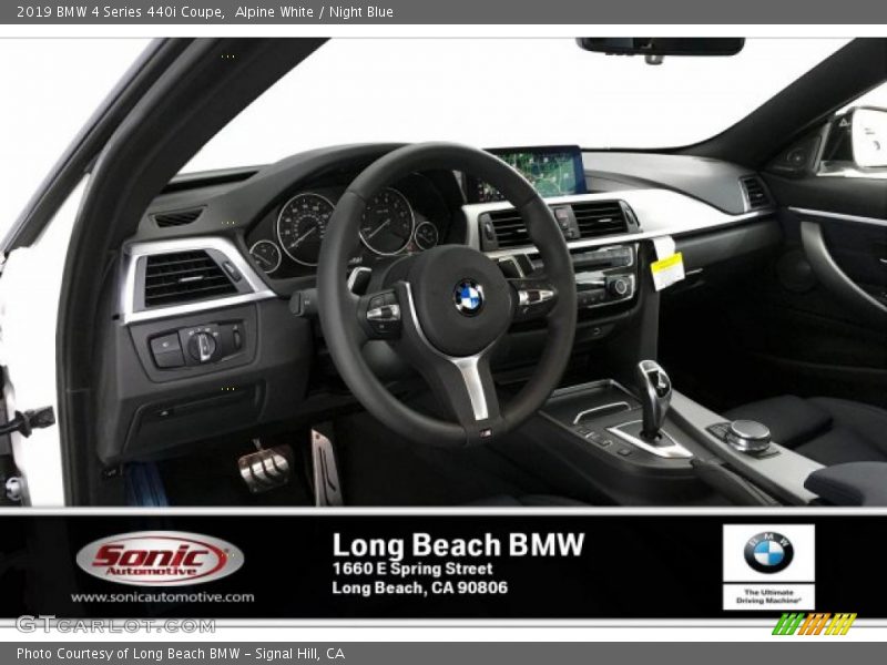 Alpine White / Night Blue 2019 BMW 4 Series 440i Coupe