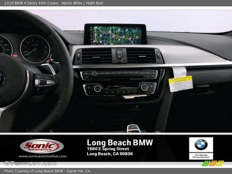 Alpine White / Night Blue 2019 BMW 4 Series 440i Coupe