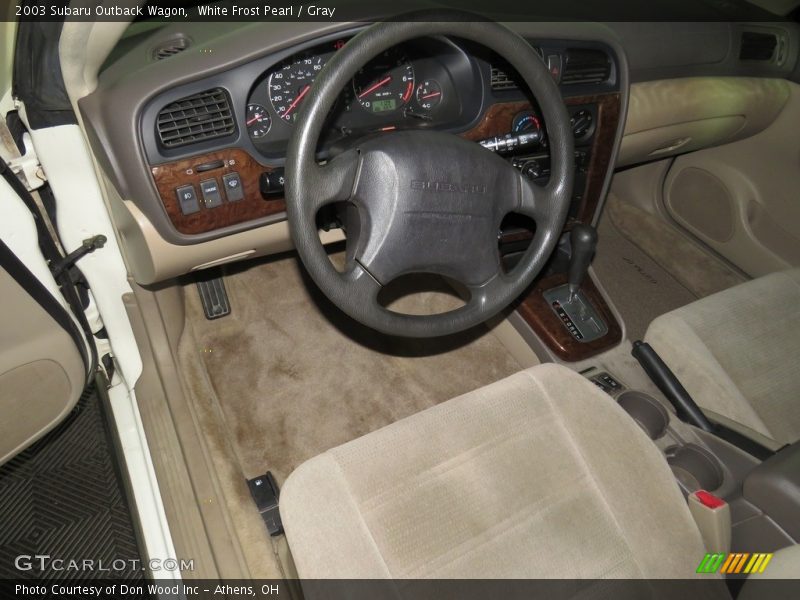 White Frost Pearl / Gray 2003 Subaru Outback Wagon