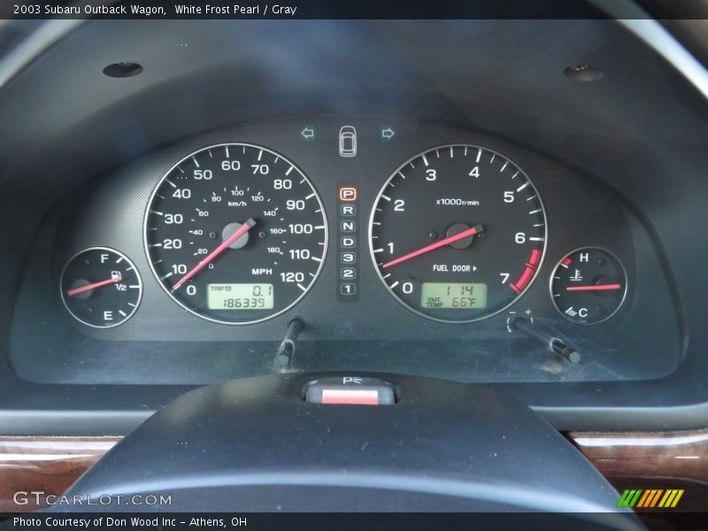 White Frost Pearl / Gray 2003 Subaru Outback Wagon