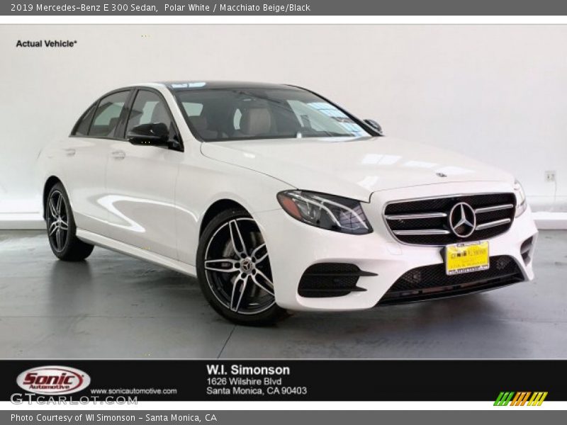 Polar White / Macchiato Beige/Black 2019 Mercedes-Benz E 300 Sedan