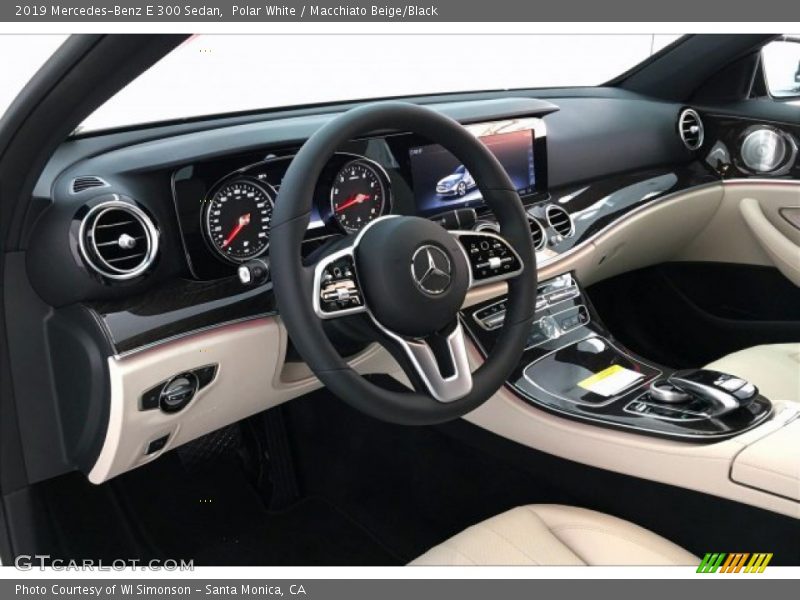 Polar White / Macchiato Beige/Black 2019 Mercedes-Benz E 300 Sedan