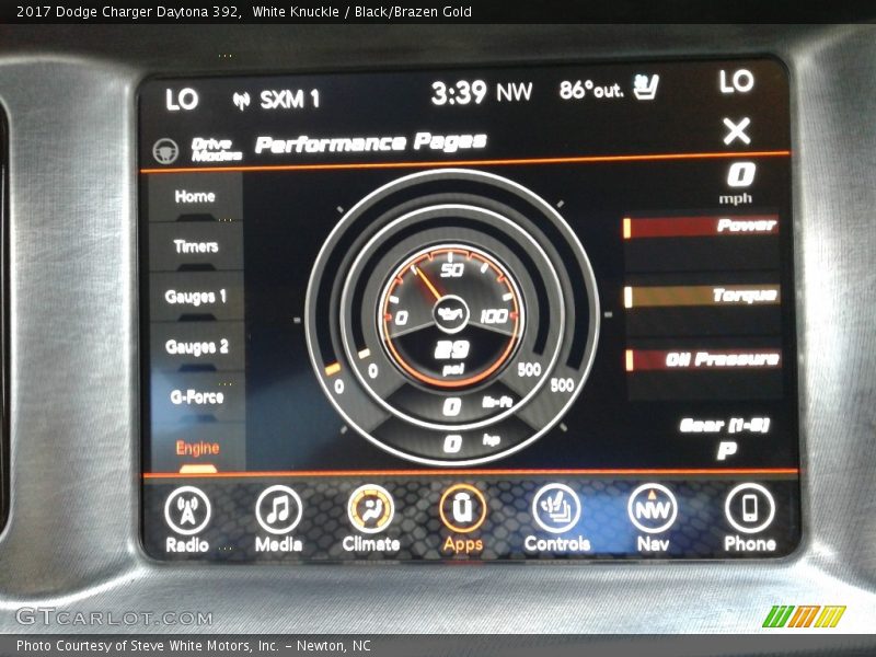 White Knuckle / Black/Brazen Gold 2017 Dodge Charger Daytona 392