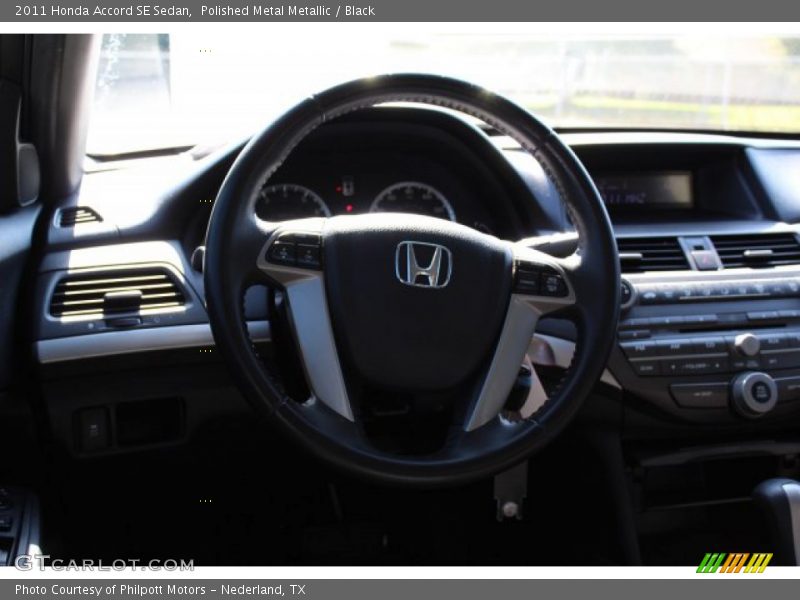 Polished Metal Metallic / Black 2011 Honda Accord SE Sedan