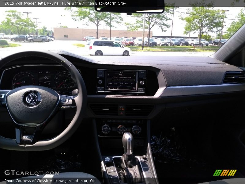 Pure White / Titan Black/Storm Gray 2019 Volkswagen Jetta R-Line