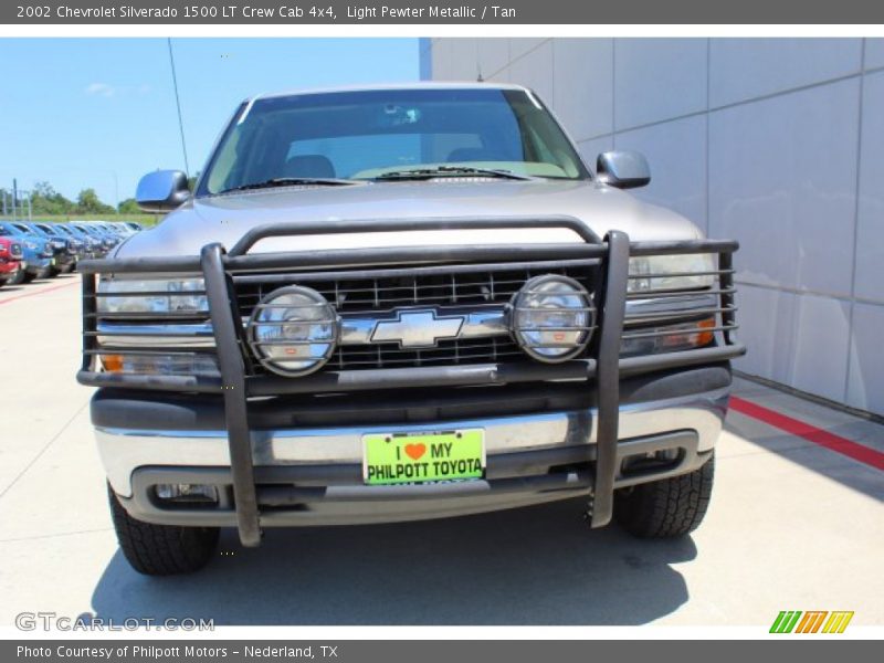 Light Pewter Metallic / Tan 2002 Chevrolet Silverado 1500 LT Crew Cab 4x4