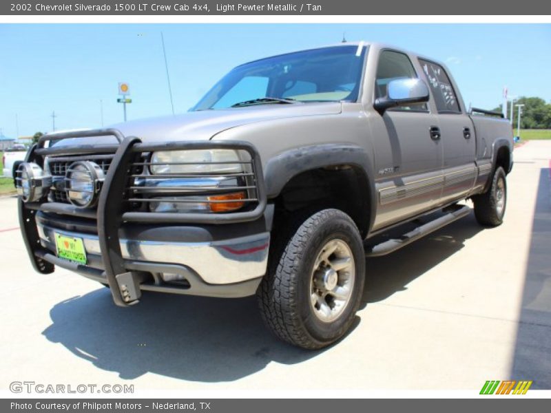 Light Pewter Metallic / Tan 2002 Chevrolet Silverado 1500 LT Crew Cab 4x4