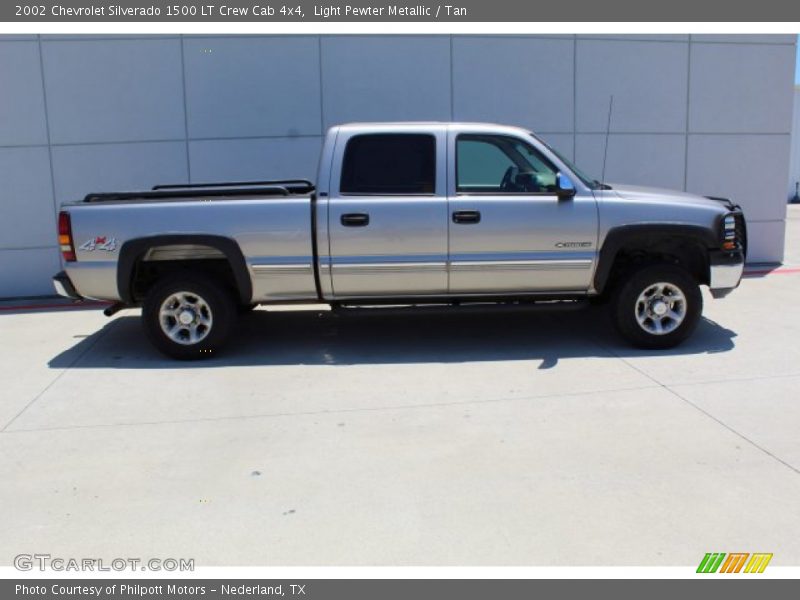 Light Pewter Metallic / Tan 2002 Chevrolet Silverado 1500 LT Crew Cab 4x4