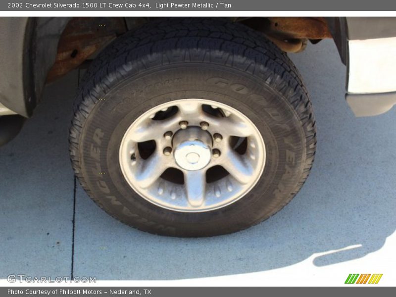 Light Pewter Metallic / Tan 2002 Chevrolet Silverado 1500 LT Crew Cab 4x4