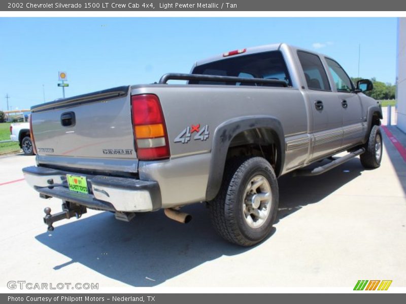 Light Pewter Metallic / Tan 2002 Chevrolet Silverado 1500 LT Crew Cab 4x4