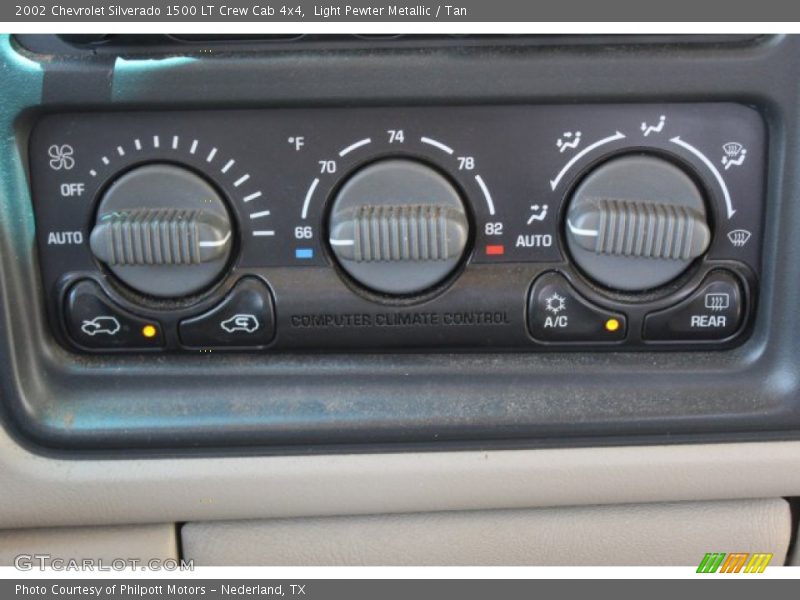 Light Pewter Metallic / Tan 2002 Chevrolet Silverado 1500 LT Crew Cab 4x4