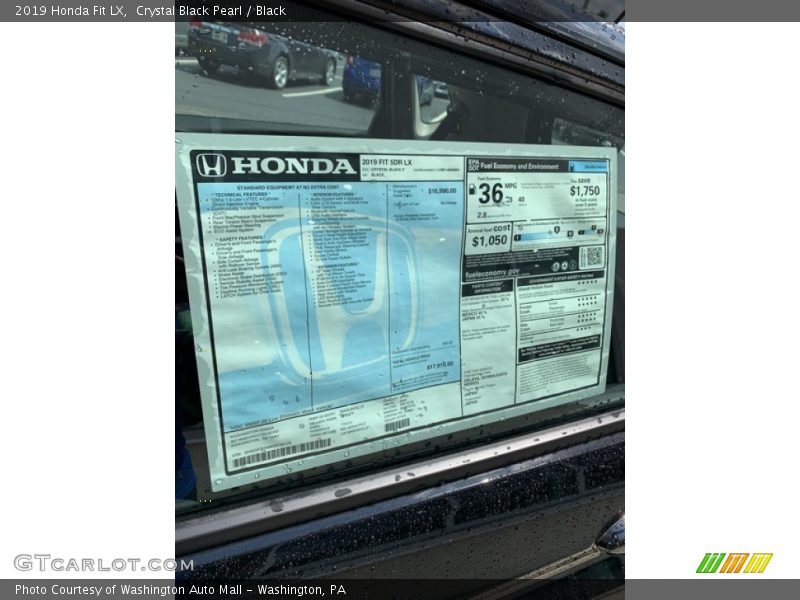 Crystal Black Pearl / Black 2019 Honda Fit LX