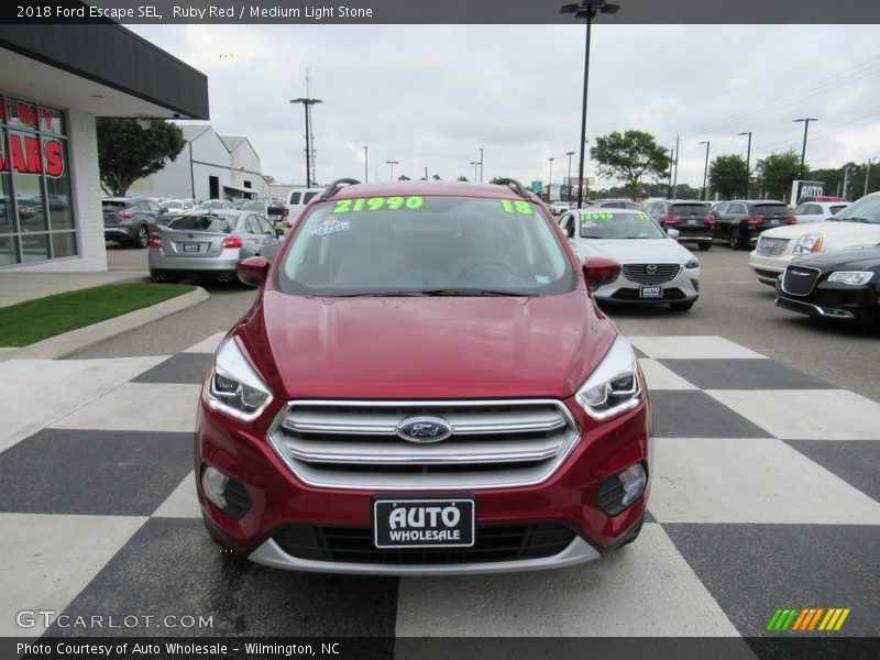 Ruby Red / Medium Light Stone 2018 Ford Escape SEL