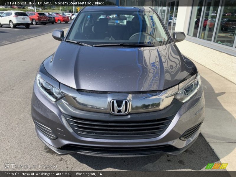 Modern Steel Metallic / Black 2019 Honda HR-V LX AWD