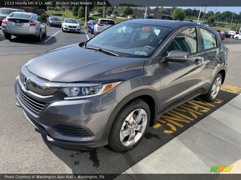 Modern Steel Metallic / Black 2019 Honda HR-V LX AWD