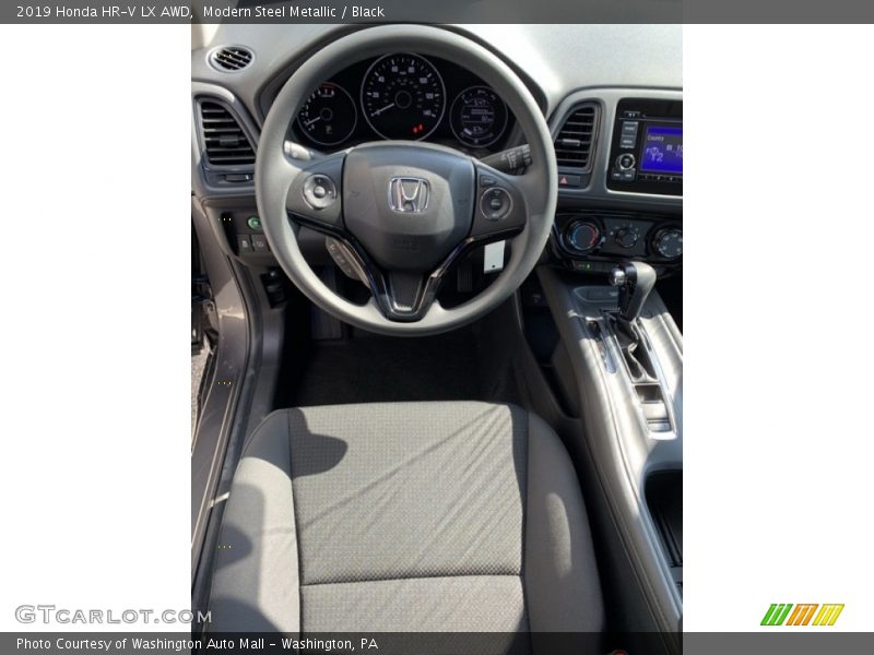 Modern Steel Metallic / Black 2019 Honda HR-V LX AWD